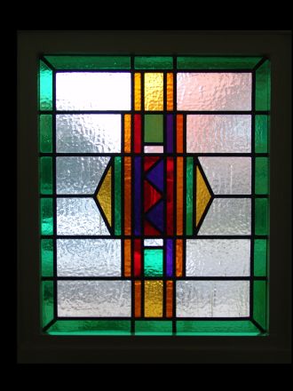 Glas in lood in voordeur, nieuw