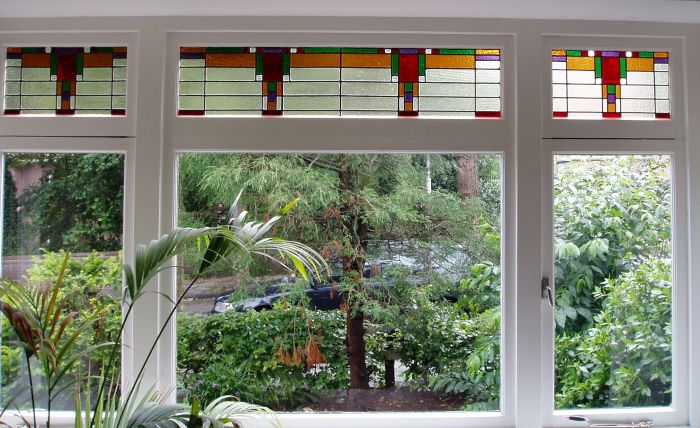 Glas-in-lood in dubbelglas, i.s.m. EJ Schilders, Veenendaal