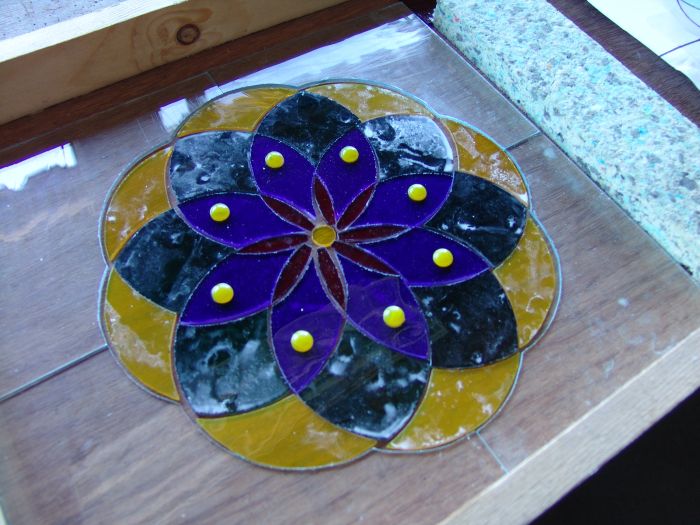 Glas-in-lood in uitvoering