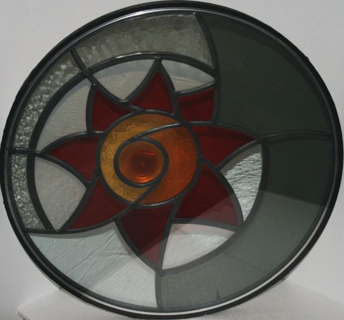 Rond glas in lood in isolatieglas