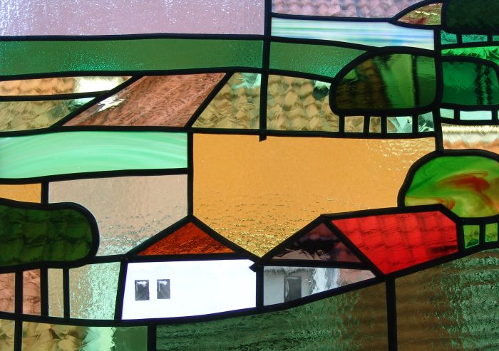 Detail rechter glas in lood