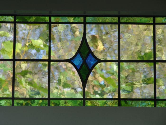 Detail glas-in-lood in isolatieglas