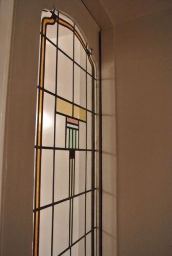 Glas in lood in schuifdeur