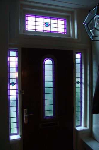 Glas in lood in voordeur
