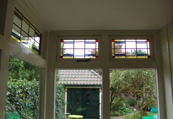 3 van 10 glas-in-lood in bovenlichten