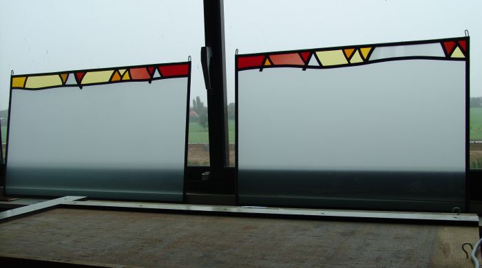 Moderne glas in lood hangers, Leusden 2014