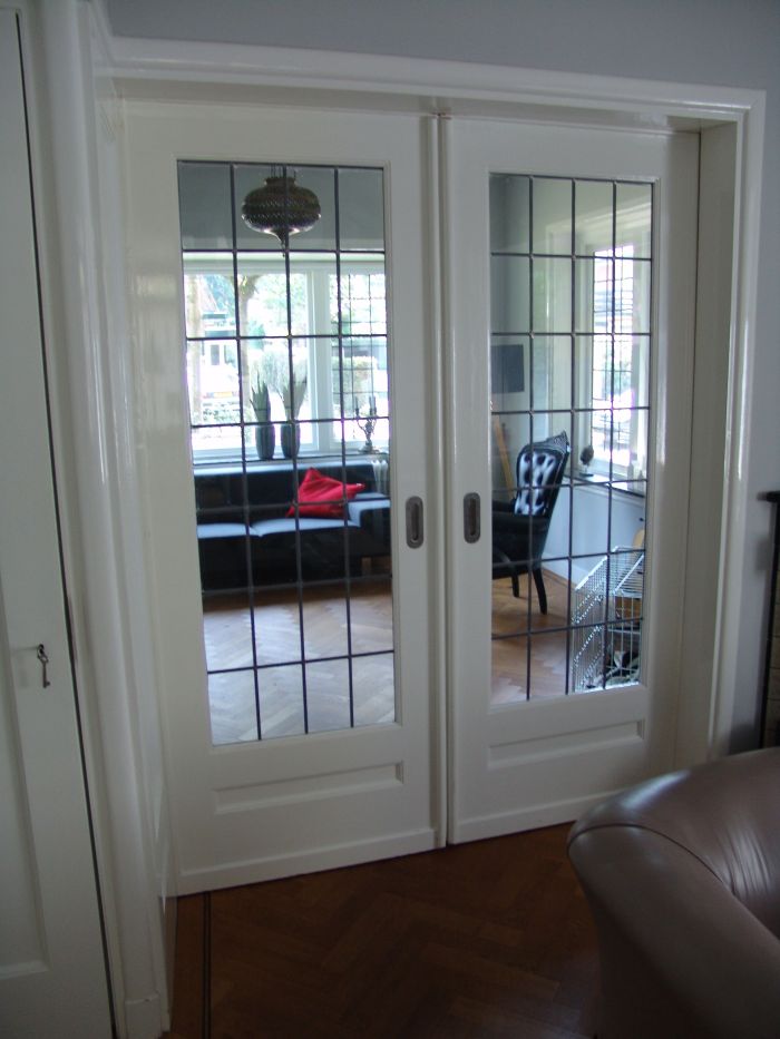 Glas in lood in kamer en suite deuren