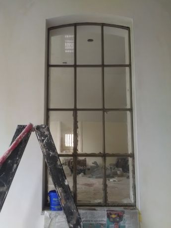 Restauratieglas met stopverf in 2 stalramen, Eemnes 2017
