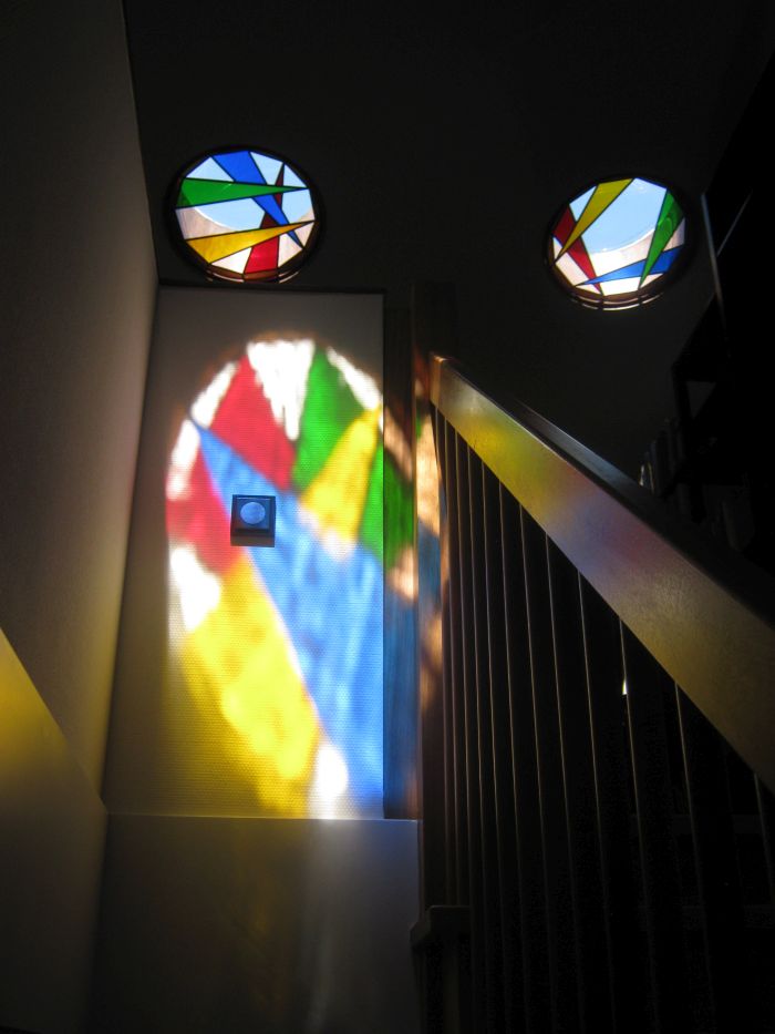 Reflectie van het glas in lood