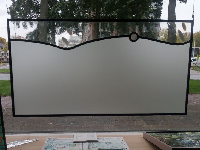 Moderne Bleiverglasung Aufh�nger mit Antikglas.