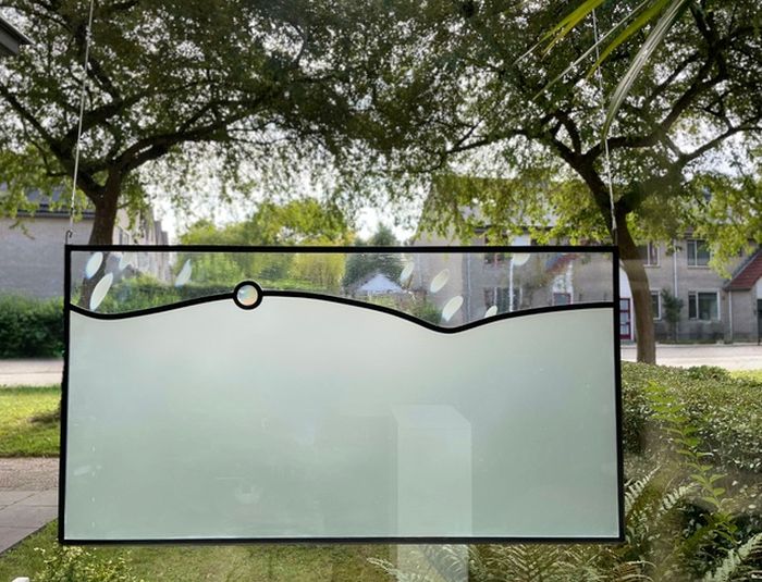 Moderne Bleiverglasung Aufh�nger mit Antikglas.