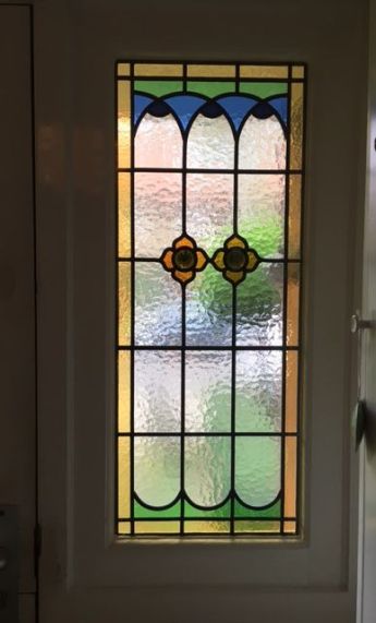Glas in lood in dubbelglas in het Leusderkwartier, Amersfoort 2017
