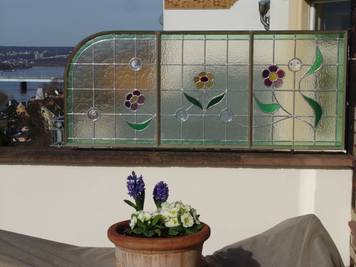 Bleiverglasung in Gel�nder