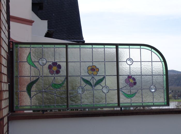 Bleiverglasung in Gel�nder