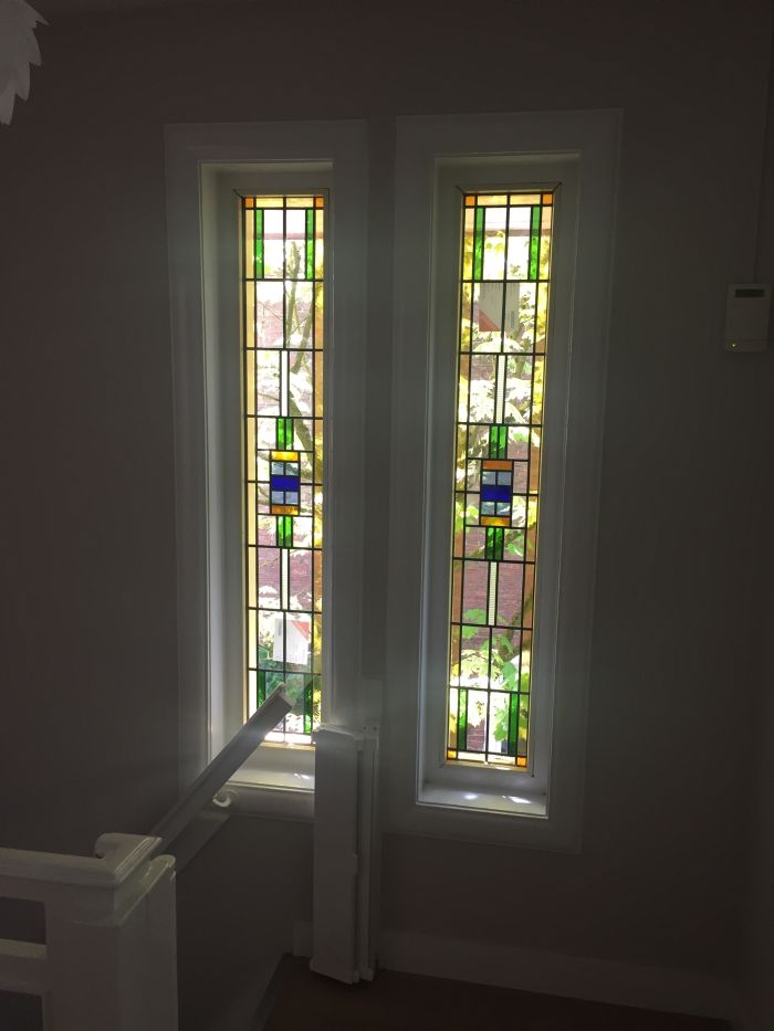 Glas in lood in trappenhuis