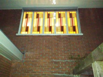 Vorhandenes Glasdesign im Treppenhaus