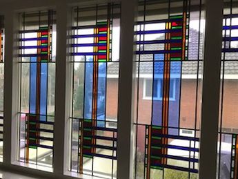 Vorhandenes Glasdesign im Treppenhaus