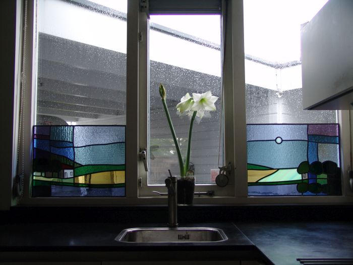 Glas in lood met landschap, Amersfoort 2020