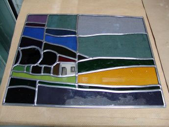 Glas in lood snijden en zetten