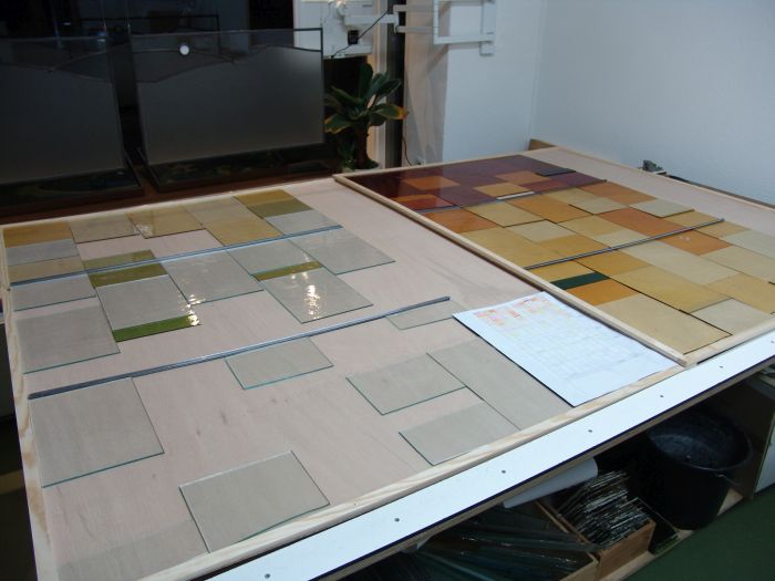 Glas in lood gesneden