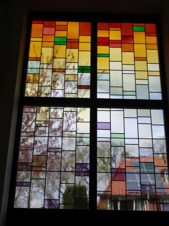 Glas in lood, verschillende lichtinval