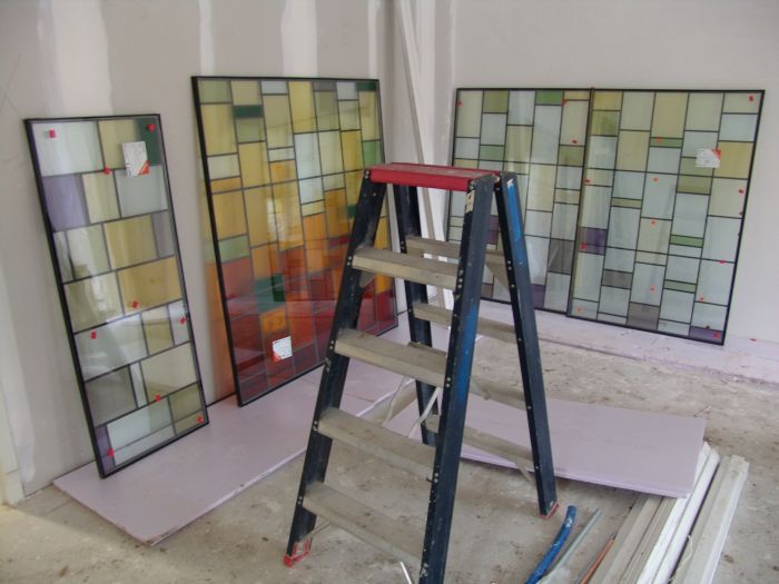 Glas in lood op de bouw geleverd