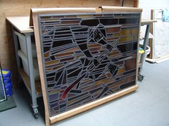 Glas in lood overloden, solderen en patineren