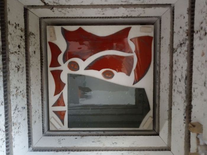 Glasmalerei im Brennofen