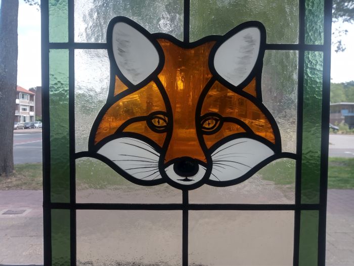 Glasmalerei mit Fuchs