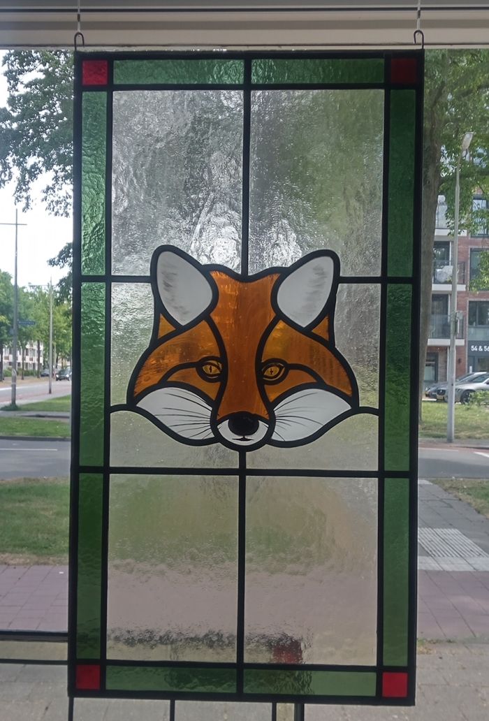 Bleiverglasung mit Fuchs