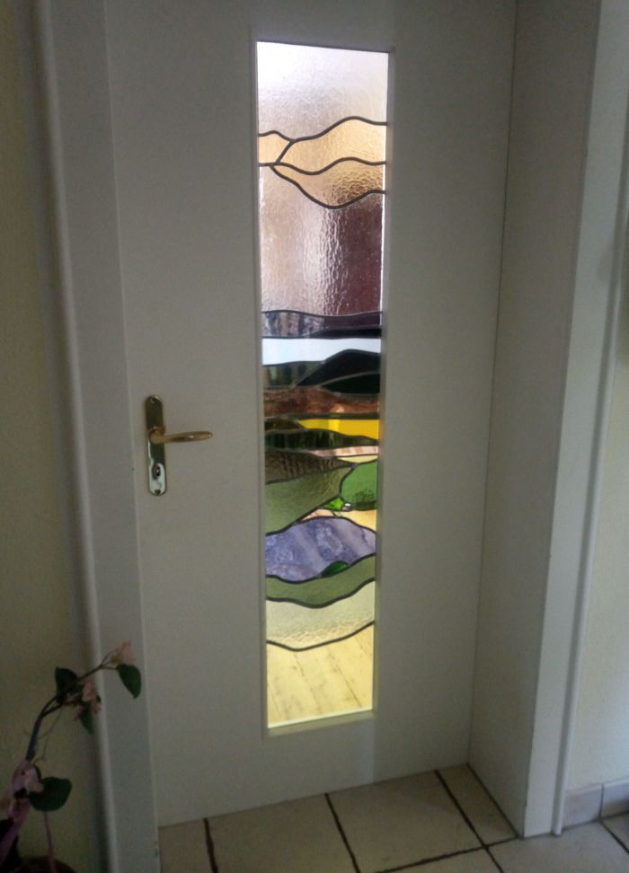 Glas in lood in tochtdeur