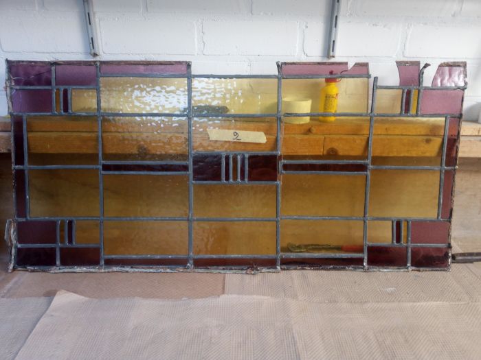 9 oude glas in lood ramen restaureren