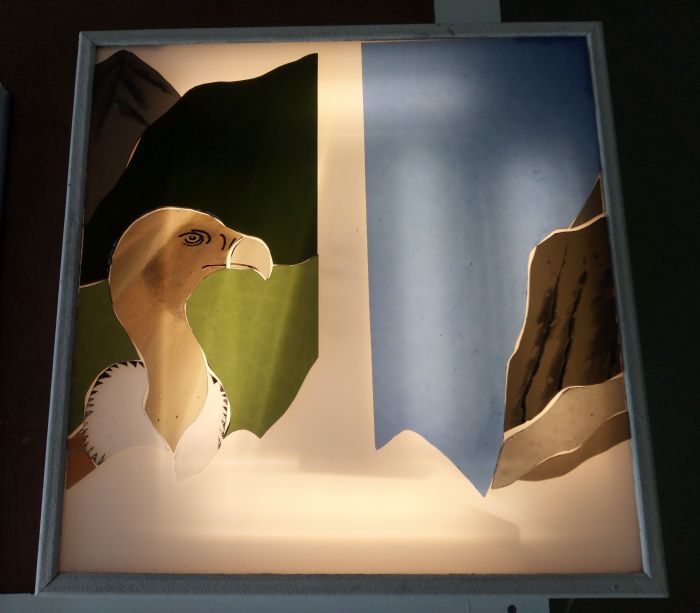 Gebrandschilderd glas op de lichtbak