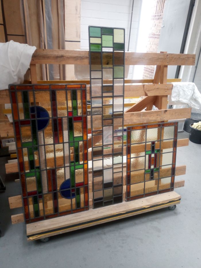 Glas in lood staat klaar voor isolatie
