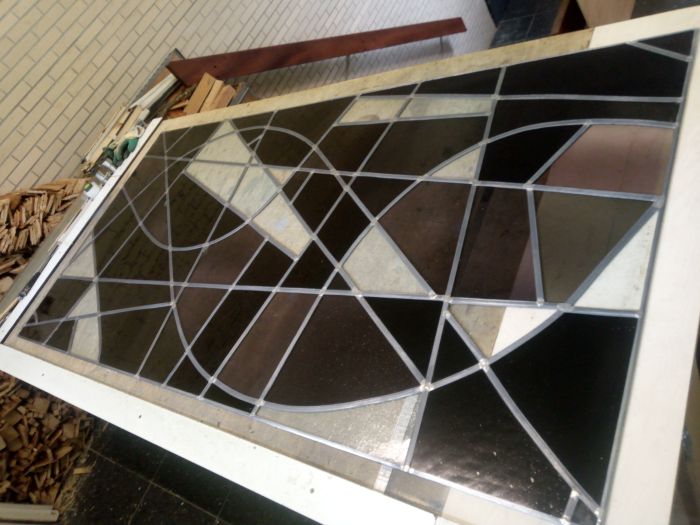 Glas in lood restauratie, 6 panelen overloden