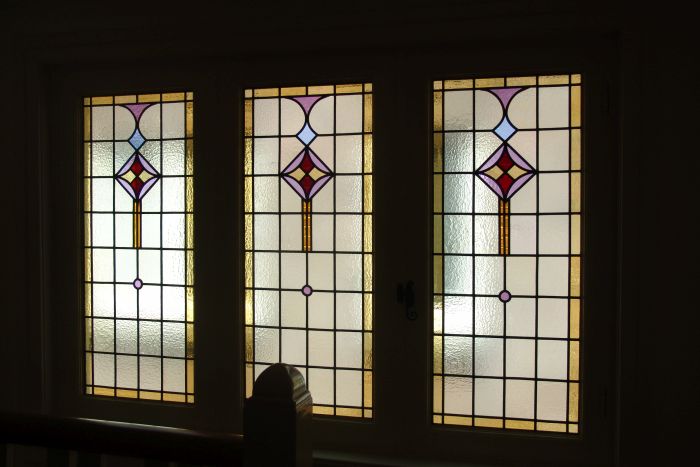 3 x bestaand glas-in-lood in isolatieglas geplaatst