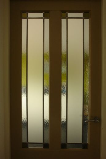 Modern glas in lood in keukendeur door AvD-Glas