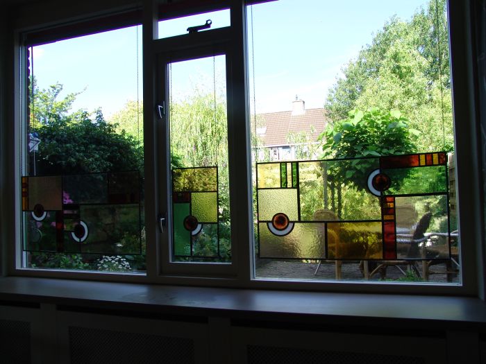 Glas-in-lood tegen inkijk, Amersfoort 2008