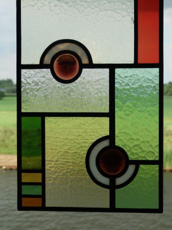 Glas in lood raamhanger, zelfde ontwerp, Soest 2017