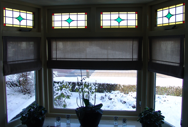 Glas-in-lood in isolatieglas, Hoevelaken 2007.