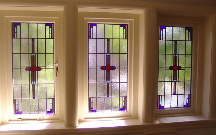 3 x glas-in-lood in isolatieglas.