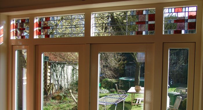 Glas in lood in isolerend dubbelglas, Baarn