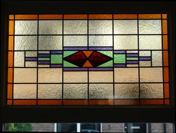Glas-in-lood in bovenlicht