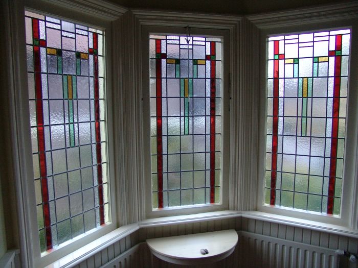 <br>Glas-in-lood in trappenhuis