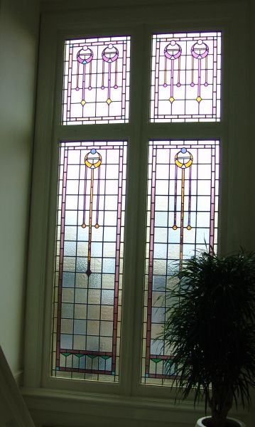 Glas in lood in trappenhuis