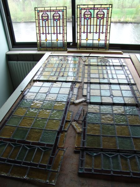 Restaureren en isoleren van glas in lood, Utrecht 2012