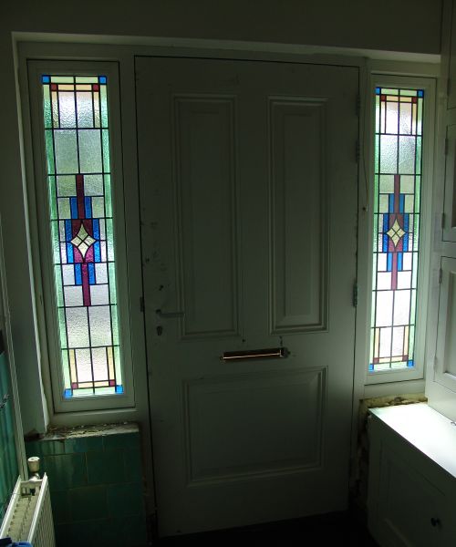 <br>Glas in lood naast voordeur