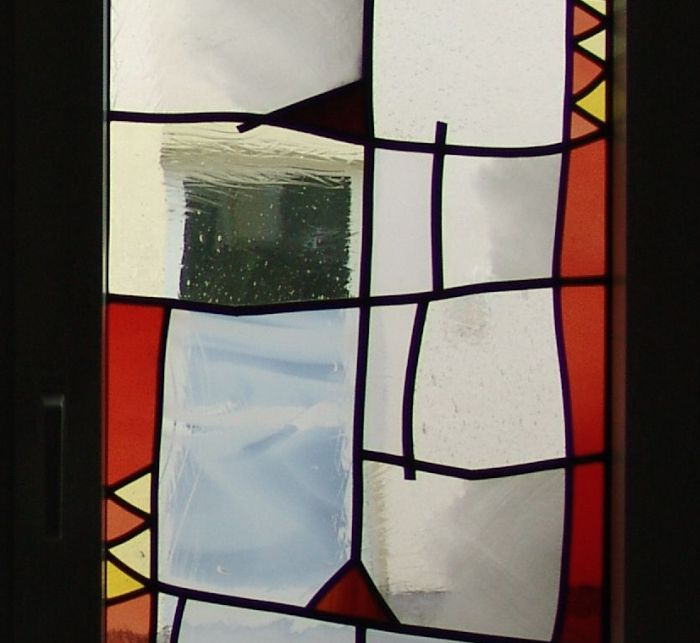 Detail van het glas-in-lood