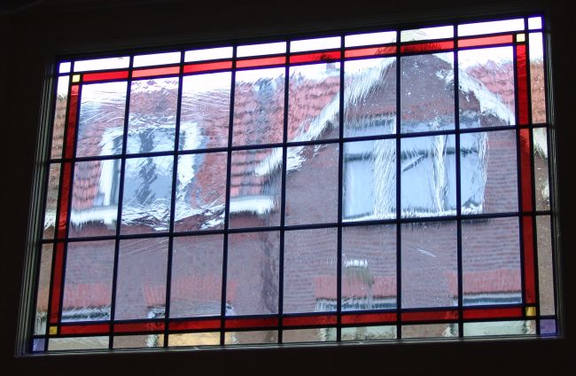 1 x glas-in-lood in isolatieglas boven voordeur