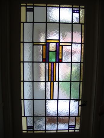 Glas in lood in keukendeur, Zeist 2016